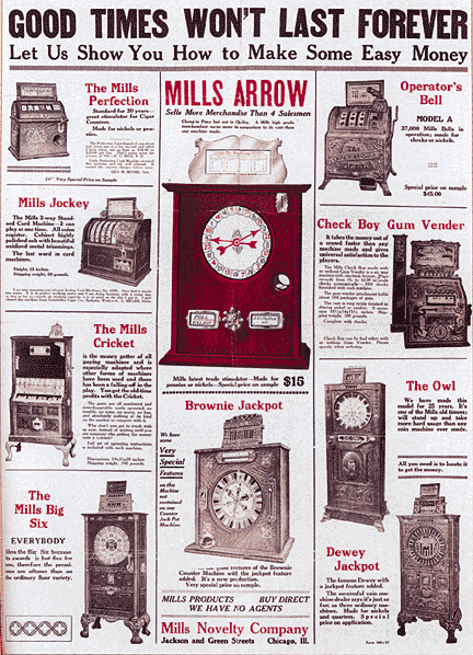 mills bell fruit gum slot machine